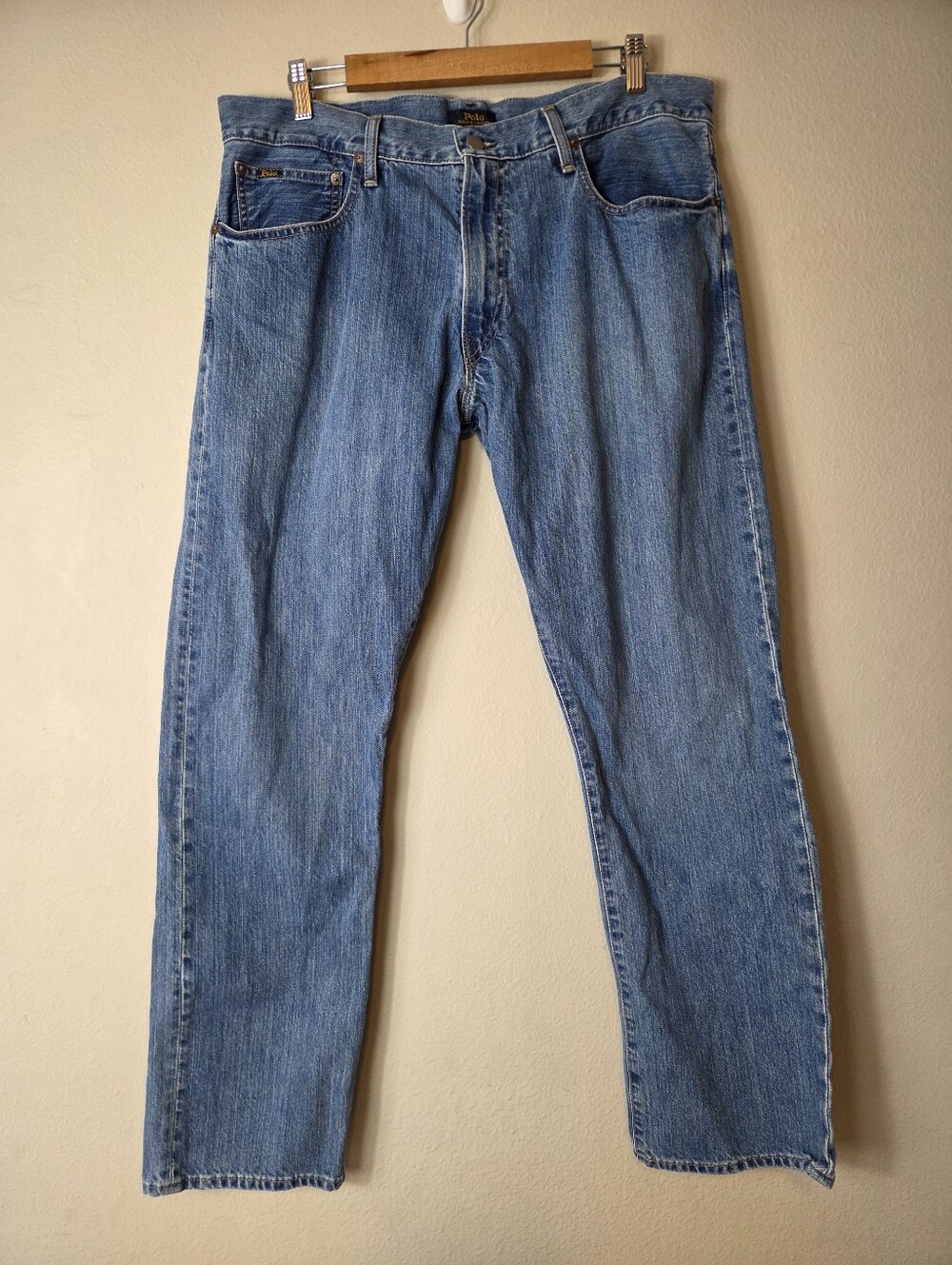 Polo Ralph Lauren Men’s Jeans 36x32 Hampton Relaxed Straight 100% Cotton Medium
